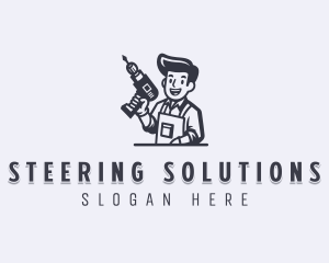 Repair Drill Handyman logo design