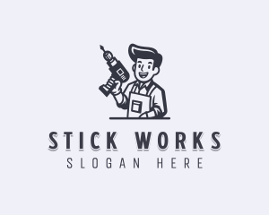 Repair Drill Handyman logo design