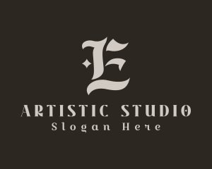 Tattoo Studio Letter E  logo