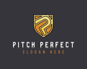 Professional Security Shield  Letter P logo design