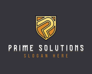 Professional Security Shield  Letter P logo design