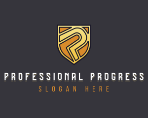 Professional Security Shield  Letter P logo design