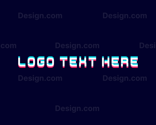 Glitch Gaming Wordmark Logo