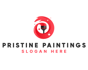 Paint Brush Renovation Hardware logo design