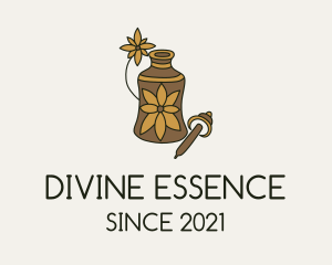 Flower Essential Oil  logo design