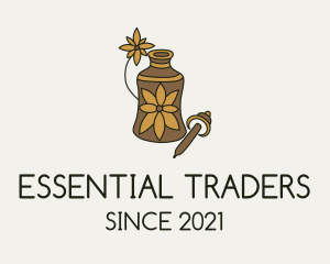 Flower Essential Oil  logo design