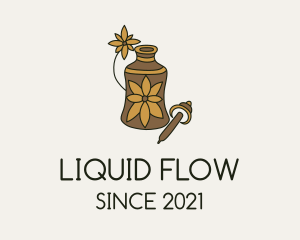 Flower Essential Oil  logo design