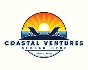 Sunset Beach Resort logo design