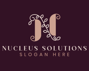 Wedding Floral Letter N  logo design