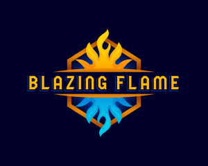 Heat Cool Flame logo design