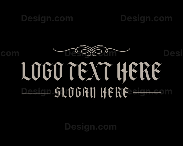 Gothic Calligraphy Wordmark Logo
