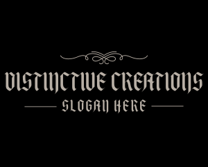 Gothic Calligraphy Wordmark logo design