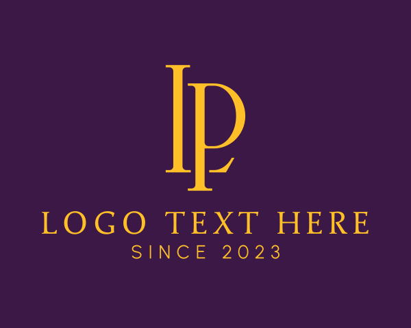 Letter Lp logo example 3