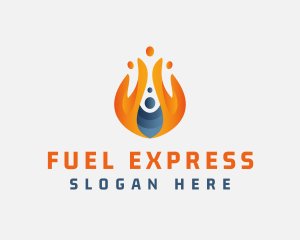 Flaming Gas Fire Energy logo