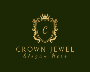 Royalty Crown Shield logo design