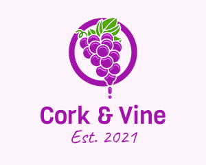 Grape Flavored Juice logo design