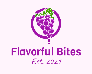 Grape Flavored Juice logo design