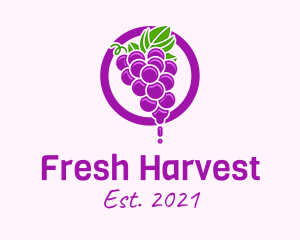 Grape Flavored Juice logo design