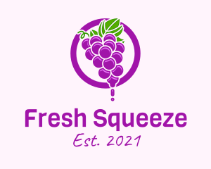 Grape Flavored Juice logo design