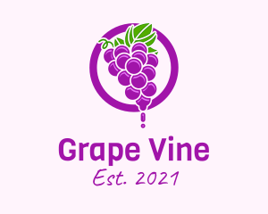 Grape Flavored Juice logo design