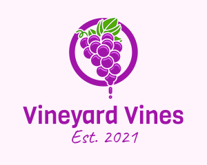 Grape Flavored Juice logo design