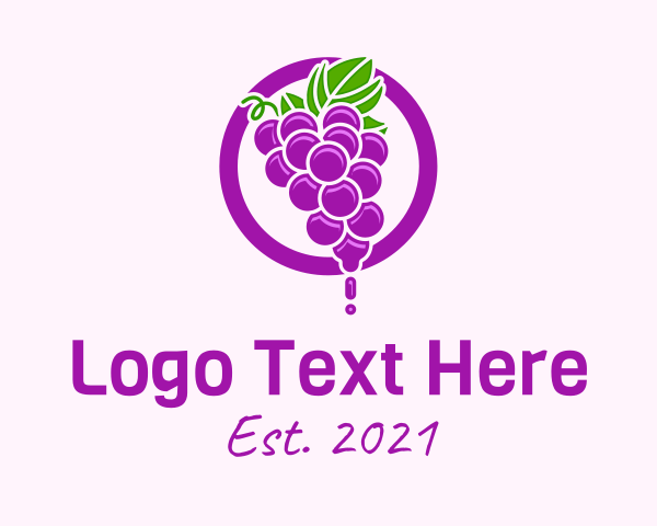 Grapes logo example 1