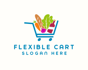 Grocery Food Cart logo design