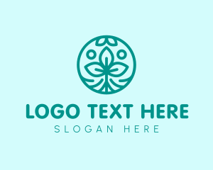 Circle - Leaf Organic Circle logo design