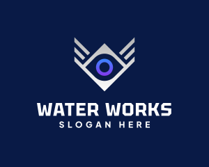 Diamond Eye Wing logo design