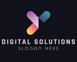 Digital Letter Y logo