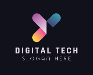 Digital Letter Y logo