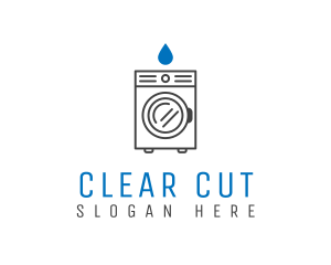 Simple Laundry Business logo design