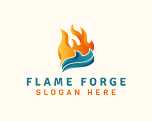 Thermal Fire Cooling  logo design