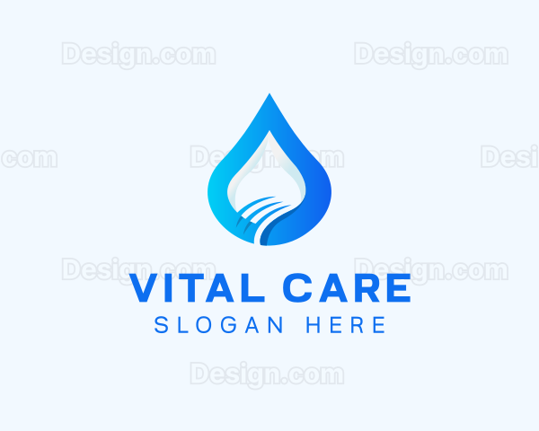 Gradient Aqua Droplet Logo