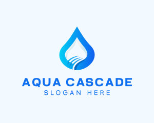 Gradient Aqua Droplet logo design