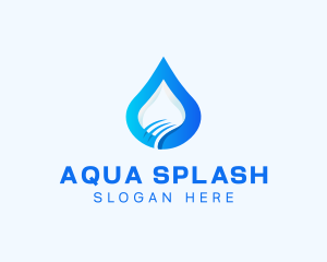 Gradient Aqua Droplet logo design