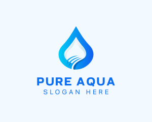 Gradient Aqua Droplet logo design