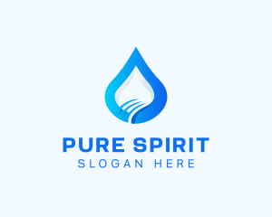 Gradient Aqua Droplet logo design