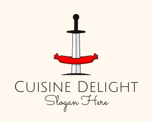 Sausage Sword Diner logo design