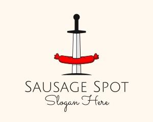 Sausage Sword Diner logo design