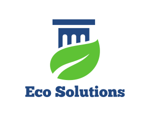 Eco Plant Column logo design