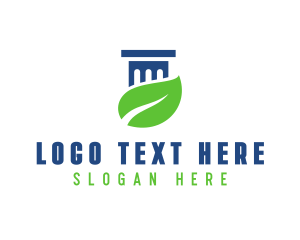 Eco Leaf Pillar logo