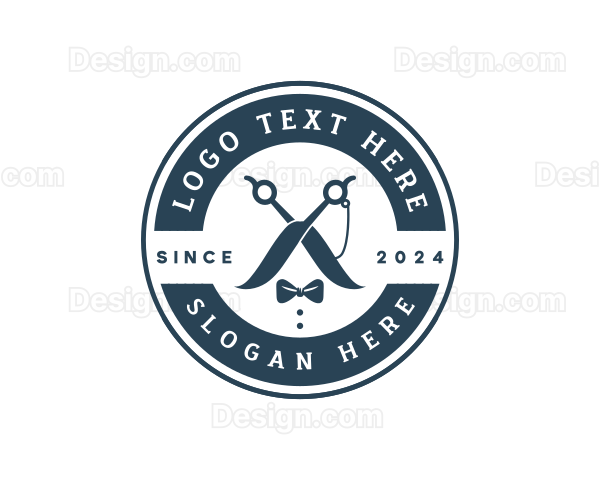 Gentleman Barber Scissors Logo