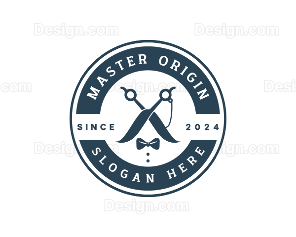 Gentleman Barber Scissors Logo