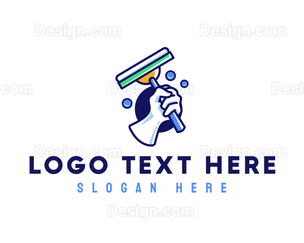 Cleaning Glove Squeegee Logo