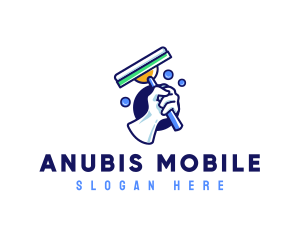 Cleaning Glove Squeegee logo design