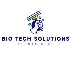 Cleaning Glove Squeegee logo design