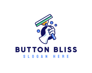 Cleaning Glove Squeegee logo design