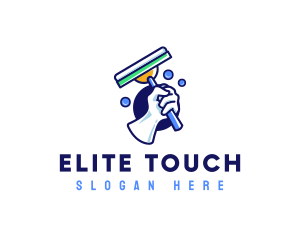 Cleaning Glove Squeegee logo design