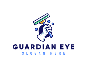 Cleaning Glove Squeegee logo design